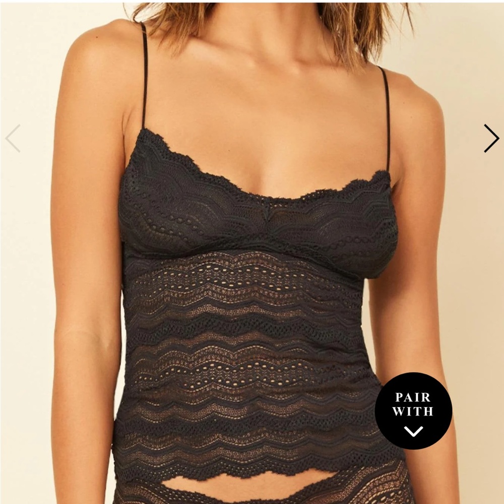 Cosabella black lace cami